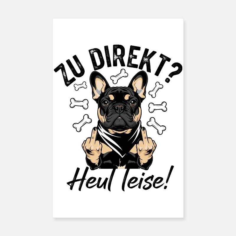Bouledogue français cool Poster 20 x 30 cm