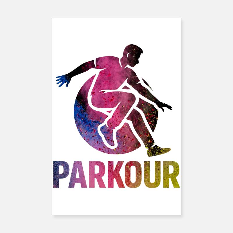 Parkour Sprung - Dynamisches Urban Design Poster 20x30 cm