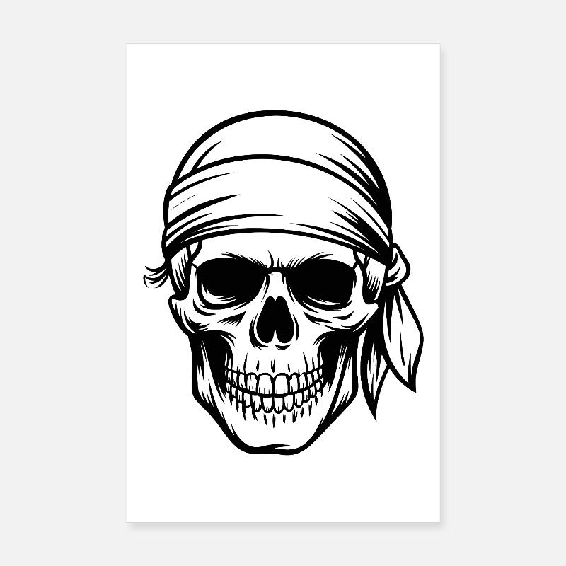 Pirate Skull Poster 8" x 12" (20x30 cm)