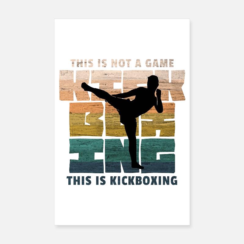 Kickboxen, Kickboxing, Kickboxer Rétro Poster 20 x 30 cm