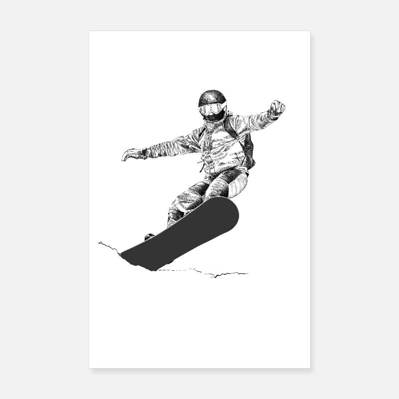Planche à neige Poster 20 x 30 cm