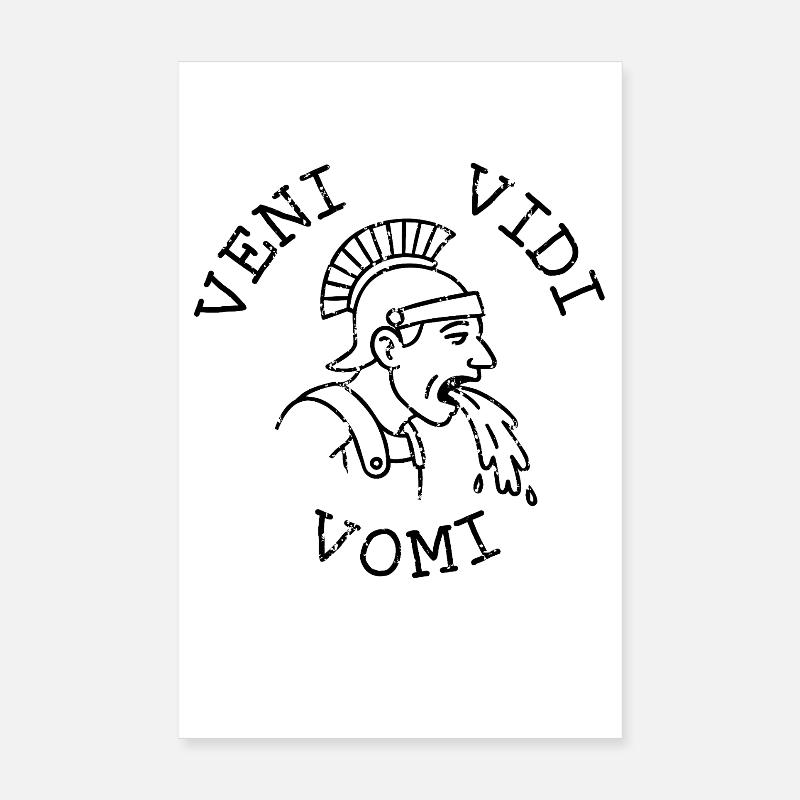 Veni vidi vomit Poster 8" x 12" (20x30 cm)
