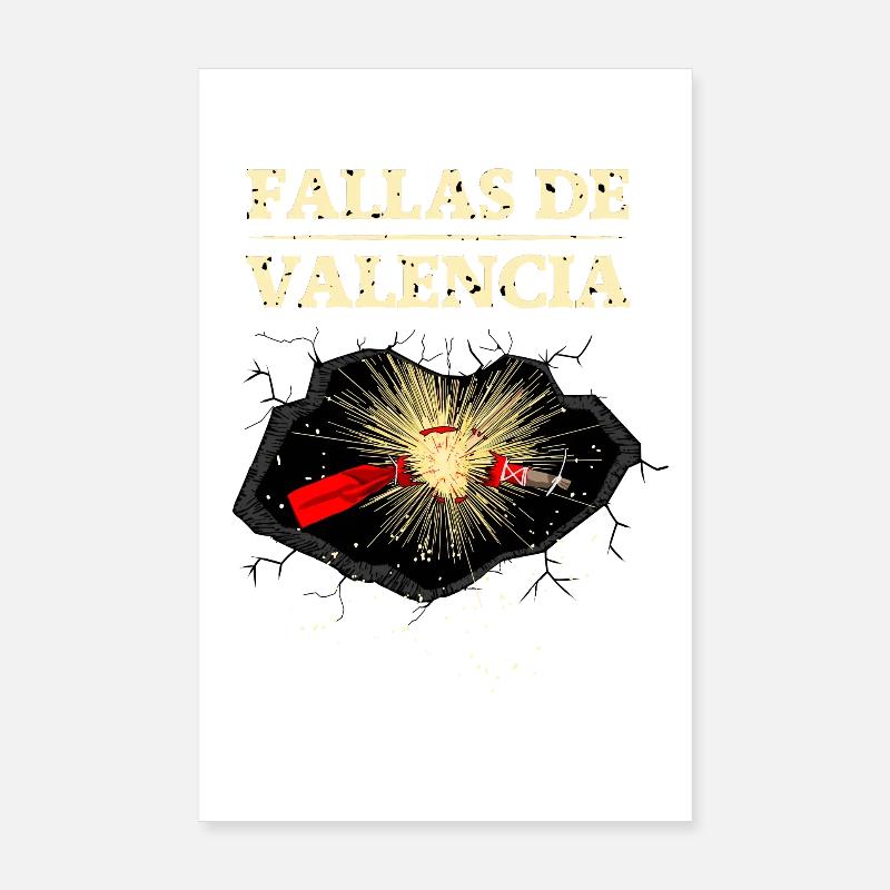 Explosions des Fallas de Valencia Poster 20 x 30 cm