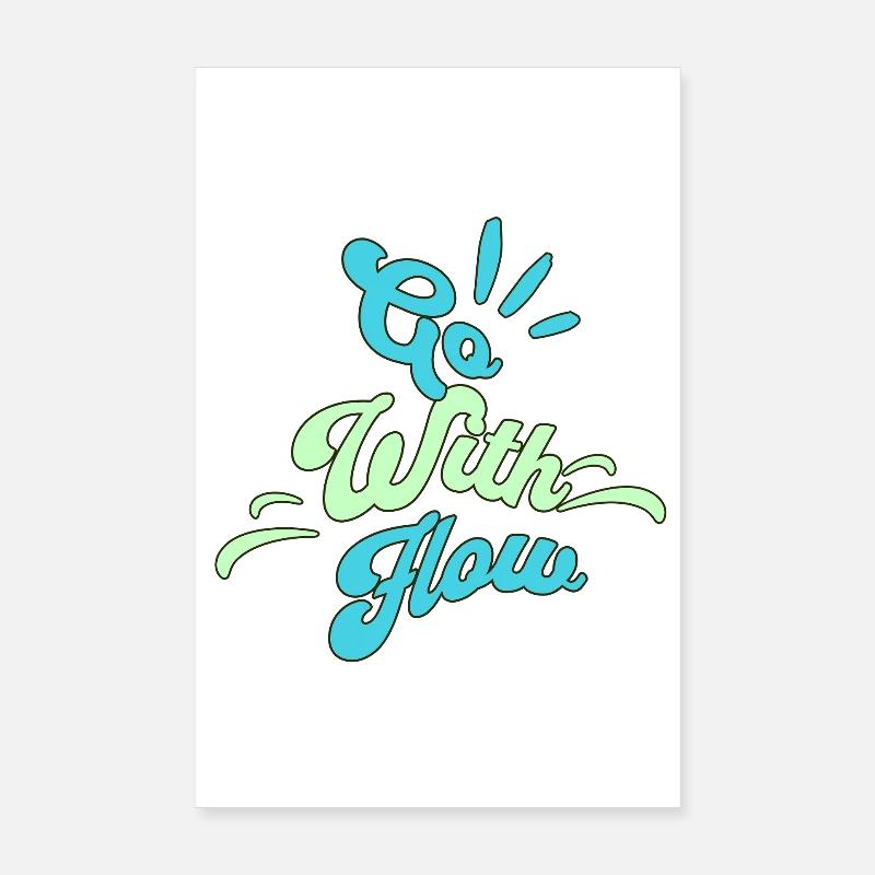 Design Inspirationnelle avec Flow Fluide Poster 20 x 30 cm