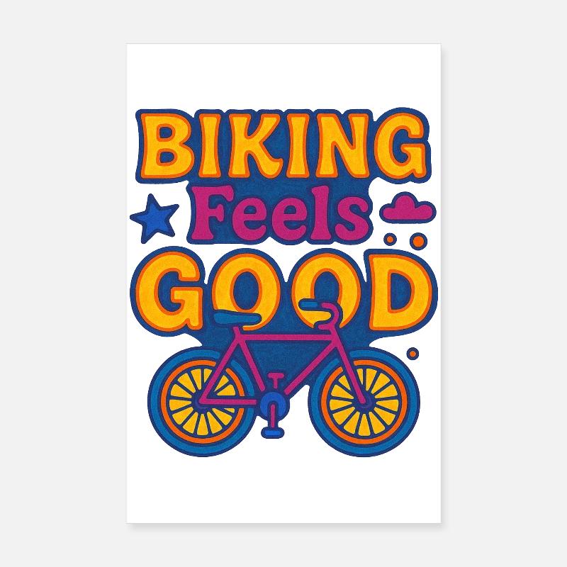Faire du vélo, c'est bien ! Graphique dynamique Poster 20 x 30 cm