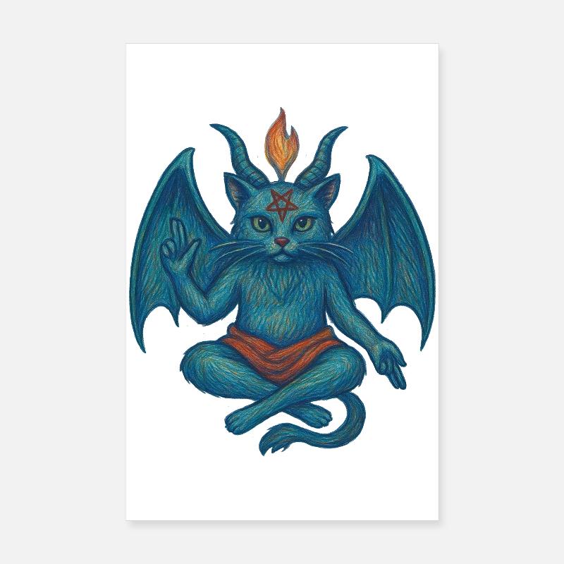 Chat Baphomet Poster 20 x 30 cm