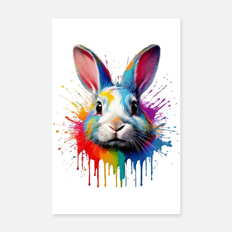 Voile de couleur lapin Poster 20 x 30 cm