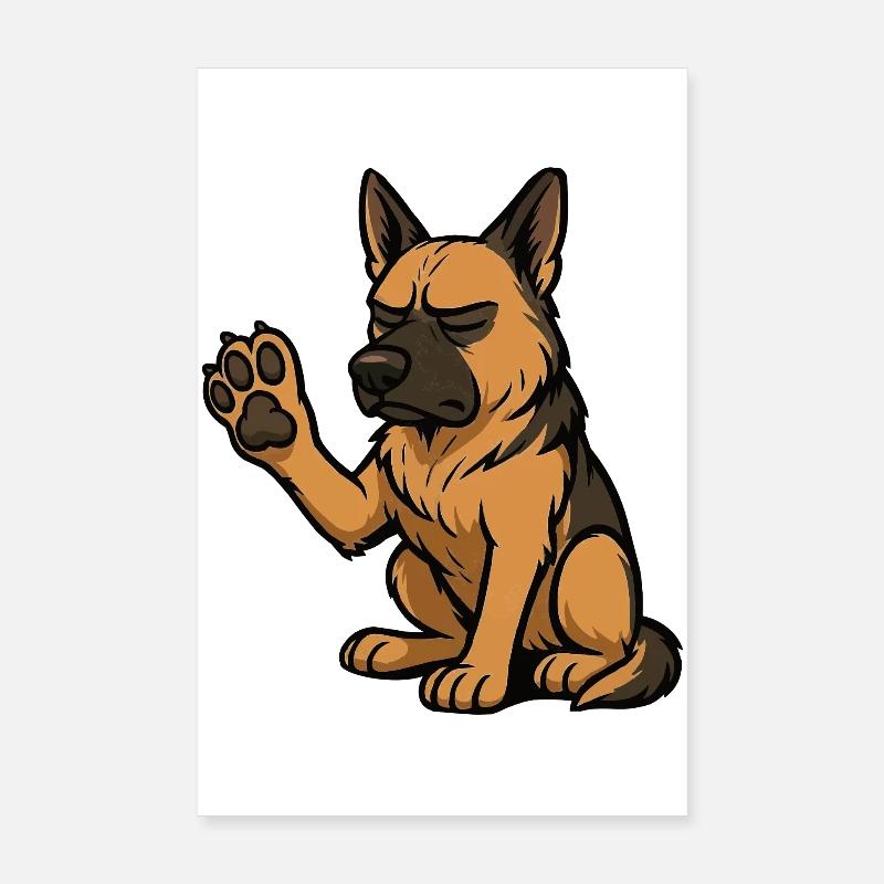 German Shepherd Shepherd Dogs Shepherd Dogs Poster 8" x 12" (20x30 cm)