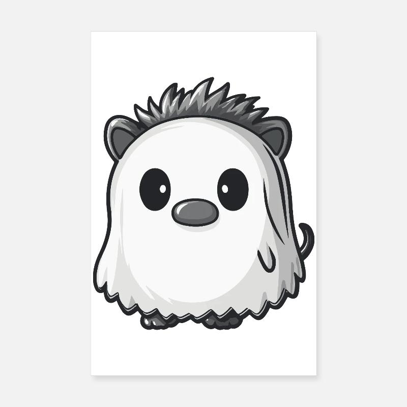 Igel Halloween Geist Poster 20x30 cm