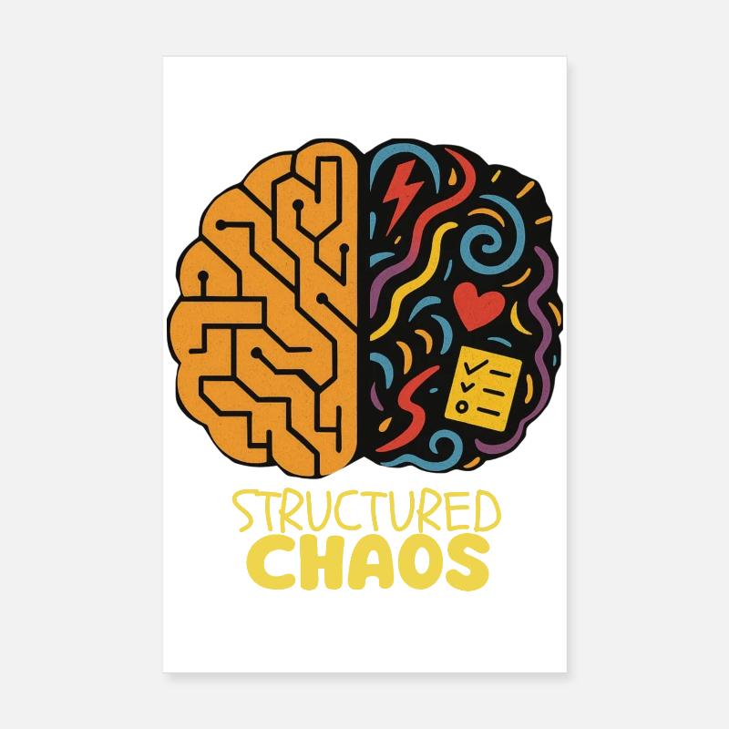 Strukturiertes Chaos - AuDHD Poster 20x30 cm