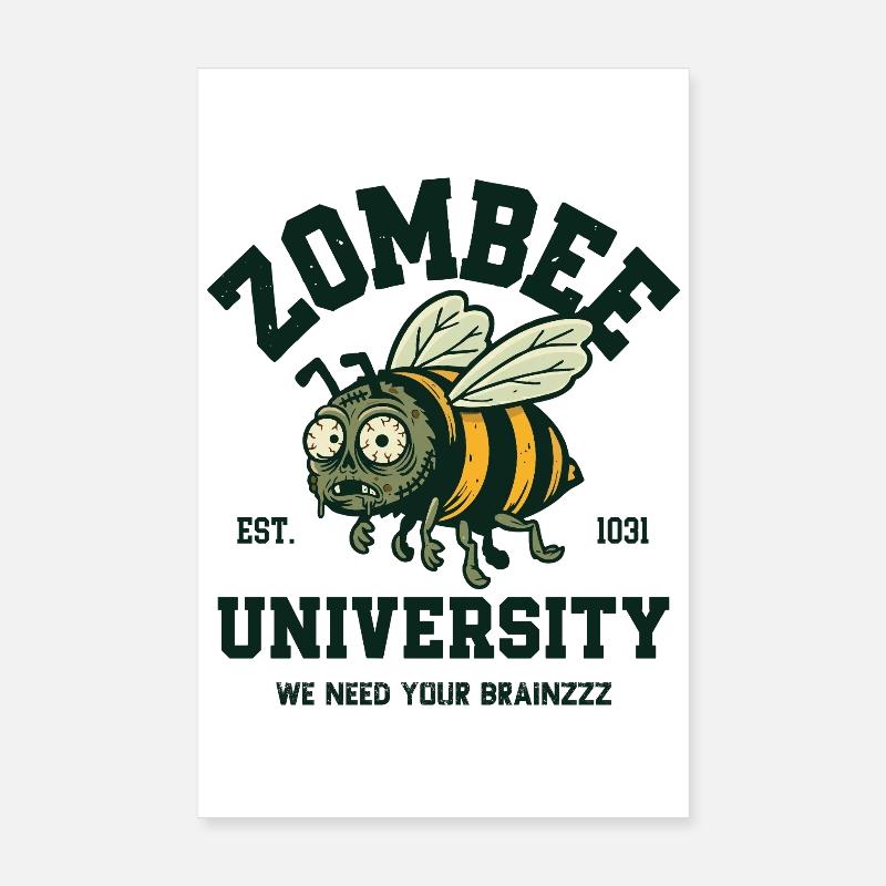 Zombee University Poster 8" x 12" (20x30 cm)