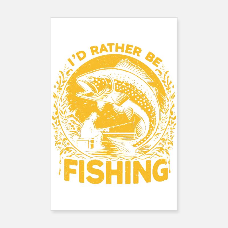 Je Préfère Pêcher Poster 20 x 30 cm