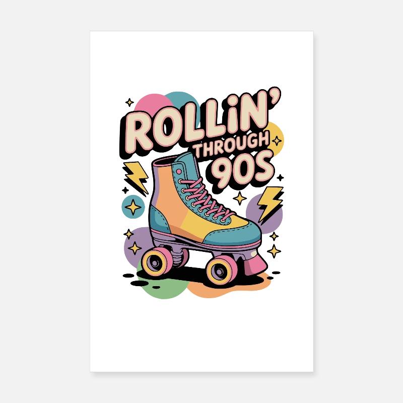 90s Retro – Rollin' Through the 90s Poster 8" x 12" (20x30 cm)