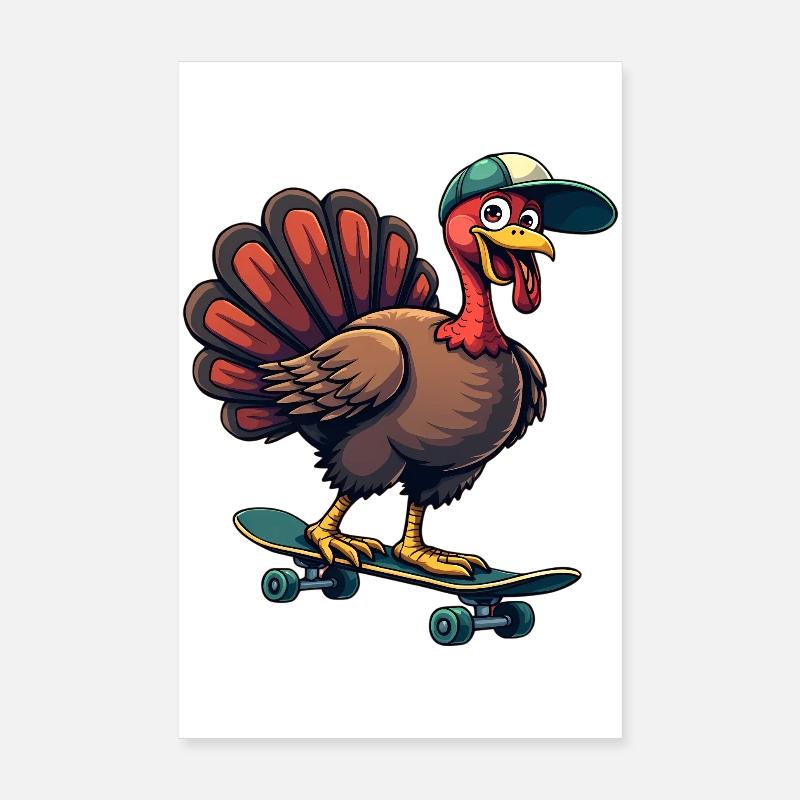 Dinde de Thanksgiving les gars Poster 20 x 30 cm