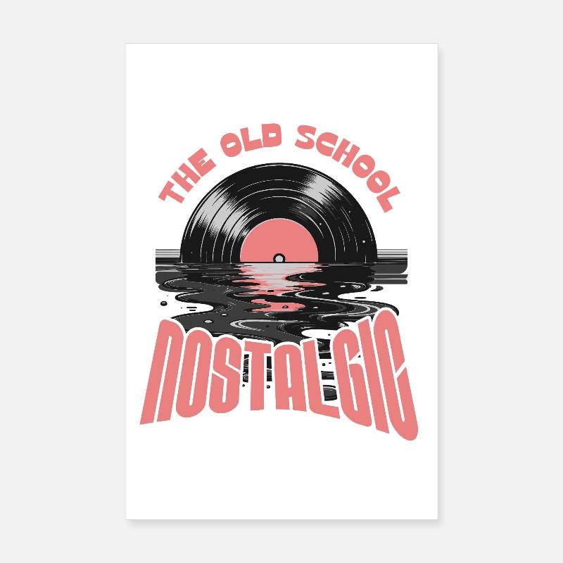 Old School Nostalgik Vinyl-Design Poster 20x30 cm