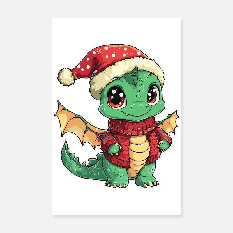 Noël du dragon Poster 20 x 30 cm
