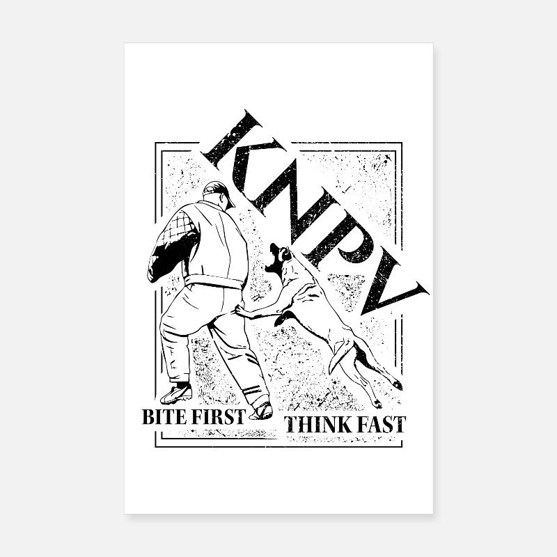 KNPV Working Dog Training  Poster 8" x 12" (20x30 cm)