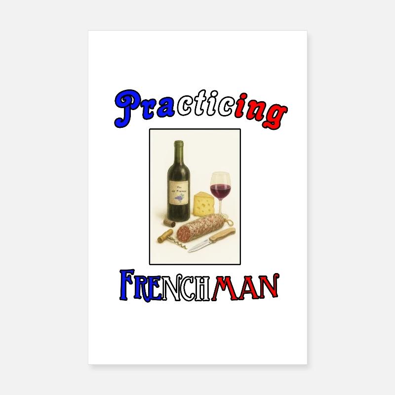 Practicing Frenchman Poster 8" x 12" (20x30 cm)