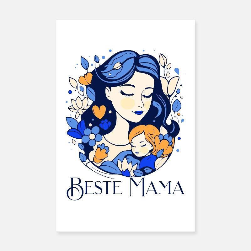 Beste Mama Poster 20x30 cm