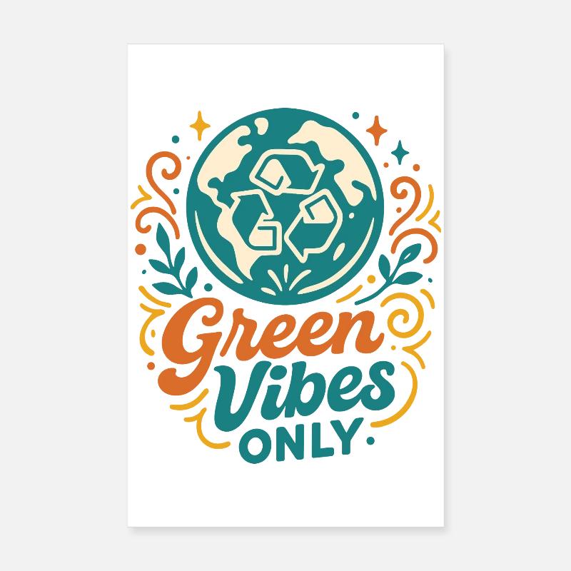 Des vibrations vertes pures Poster 20 x 30 cm