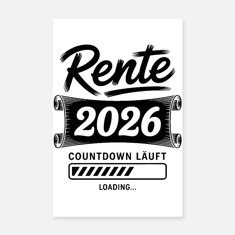 Compte à rebours de la rente 2026 Poster 20 x 30 cm