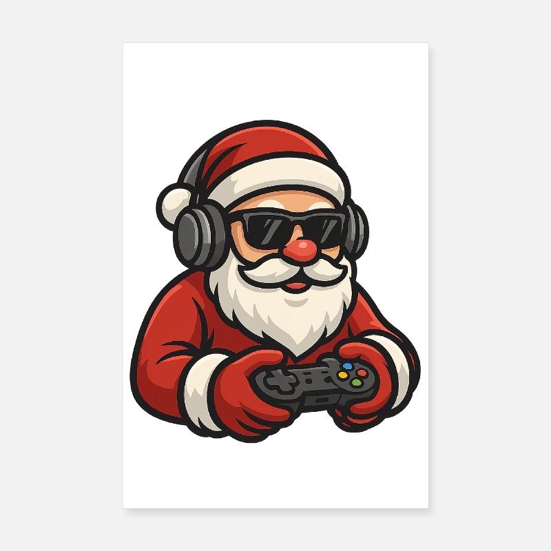Jeux d’argent du Père Noël Poster 20 x 30 cm
