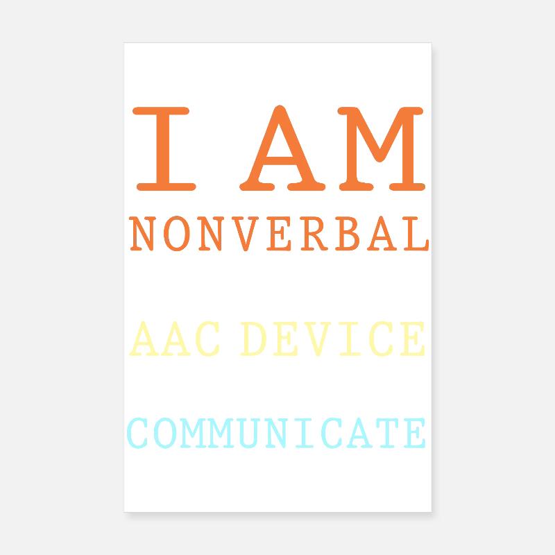 AAC Communication SLP Sign Language Poster 8" x 12" (20x30 cm)