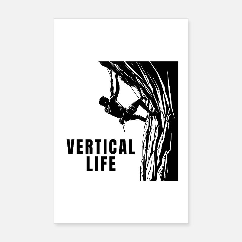 Vertical Life Kletterer Steilwand Design Poster 20x30 cm