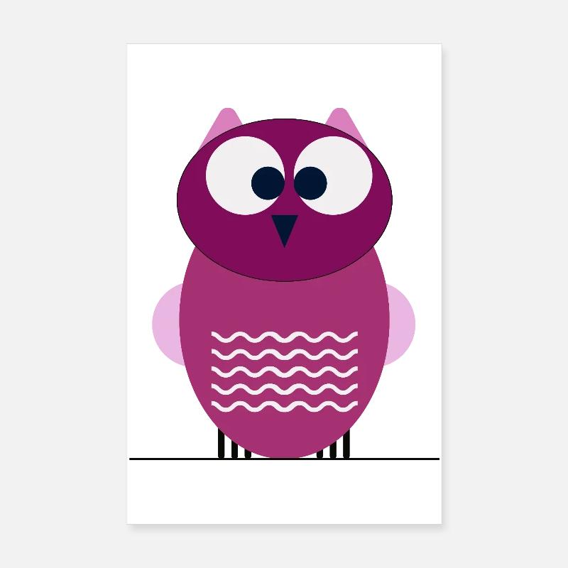 Purpur Wald-Eule Poster 20x30 cm