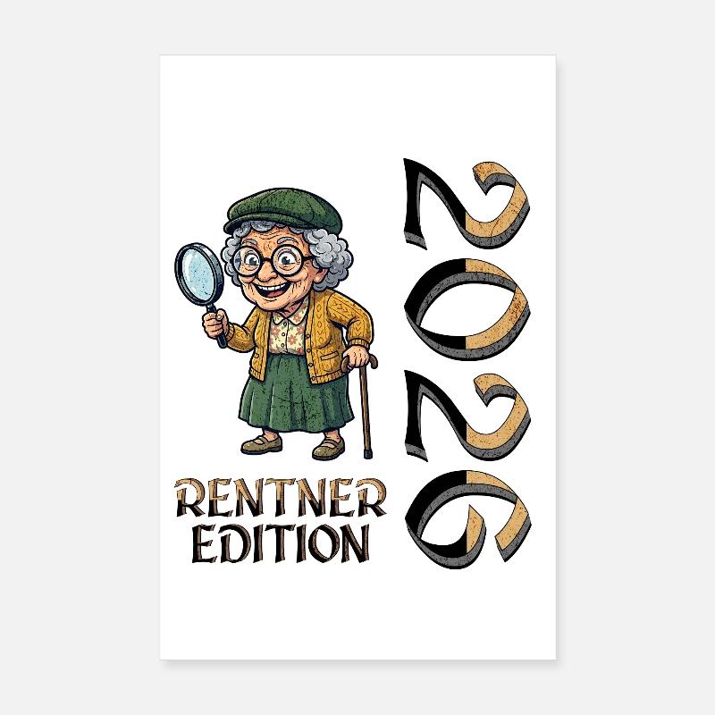 Rentner Ruhestand Design Poster 20x30 cm