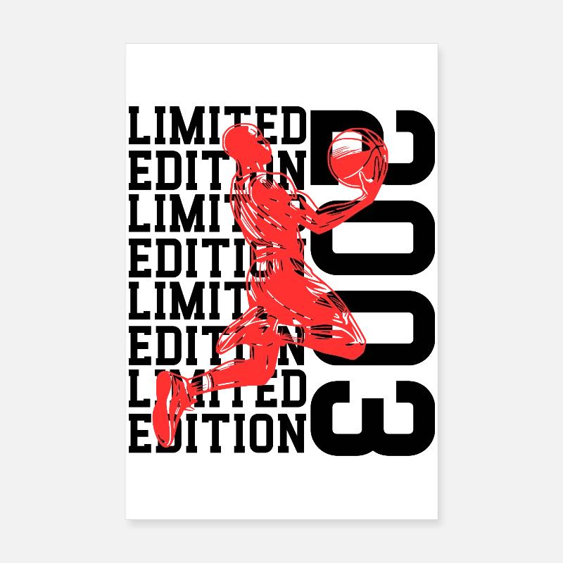 Ballon de Basket édition limitée 2003 23ème Poster 20 x 30 cm