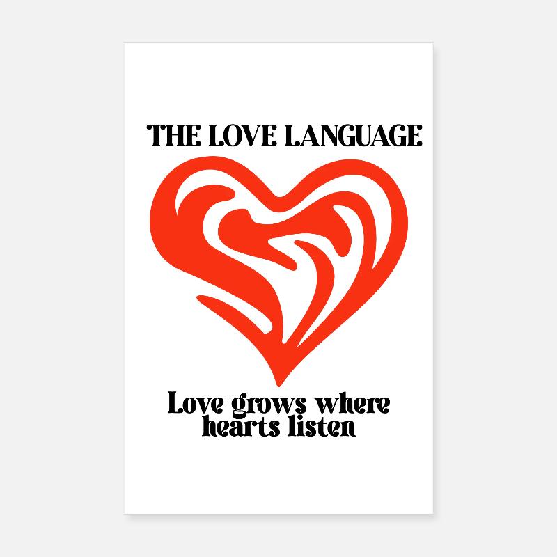 Abstraktes Rotes Herz Poster 20x30 cm