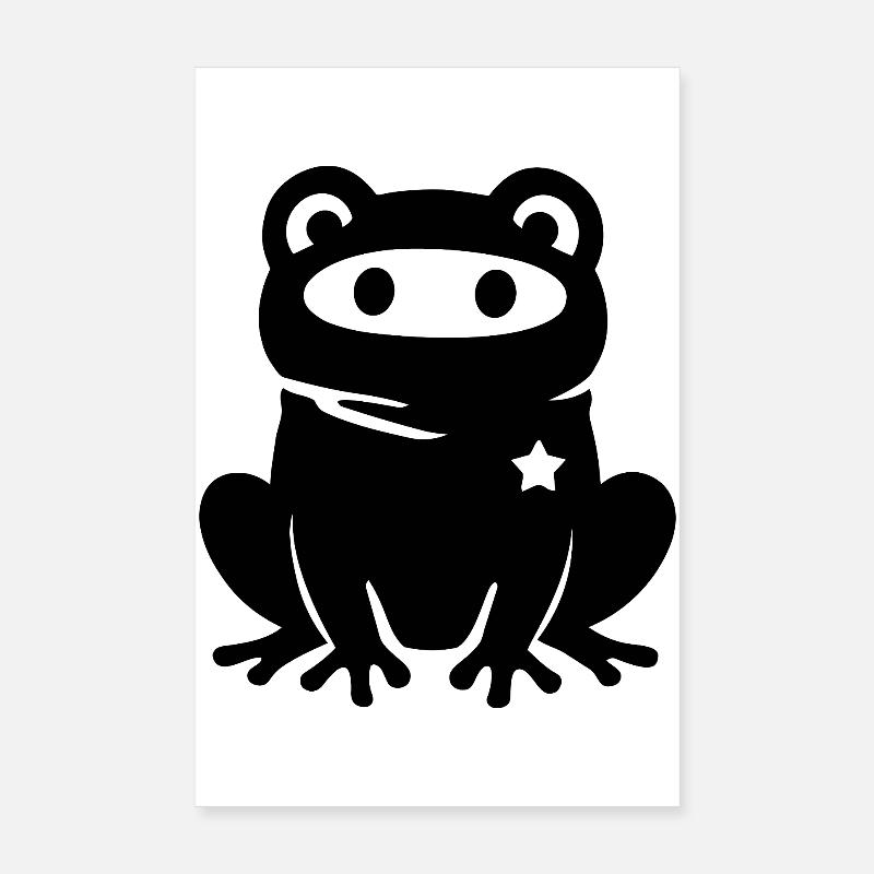 Frosc masqué avec étoile – Antifascism Antifa Poster 20 x 30 cm