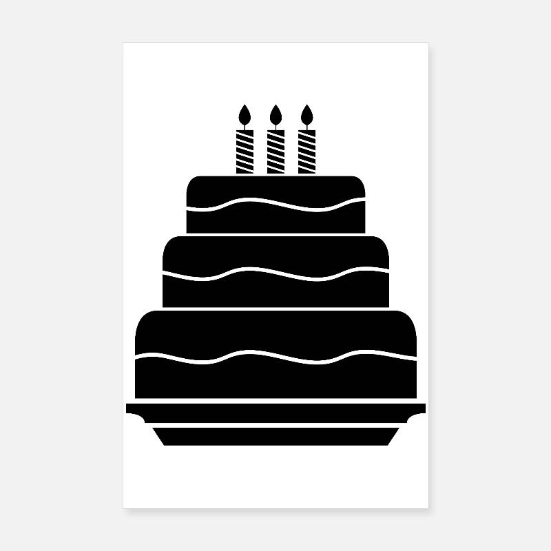 Gâteau d'anniversaire Poster 20 x 30 cm