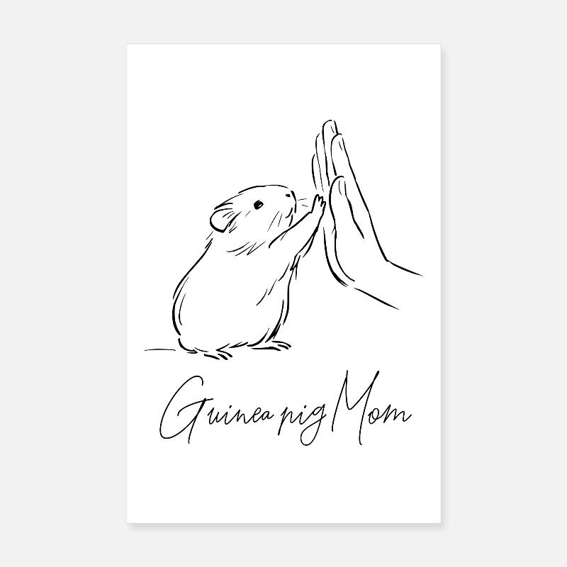 Maman cochon d’Inde Poster 20 x 30 cm