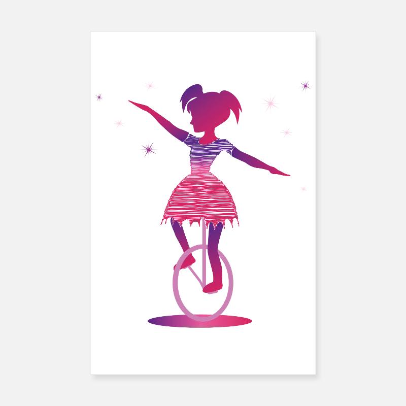 Unicycle | Style libre monocycle Poster 20 x 30 cm