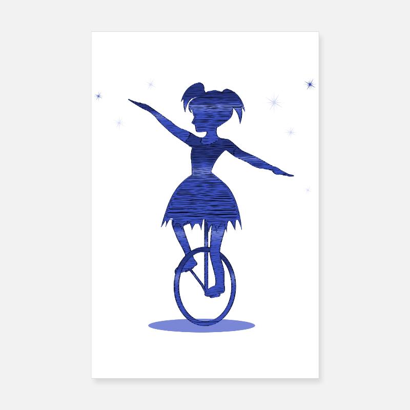 Unicycle | Style libre monocycle Poster 20 x 30 cm