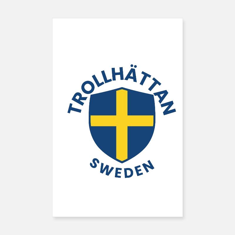 Bouclier de Suède de Trollhättan Poster 20 x 30 cm