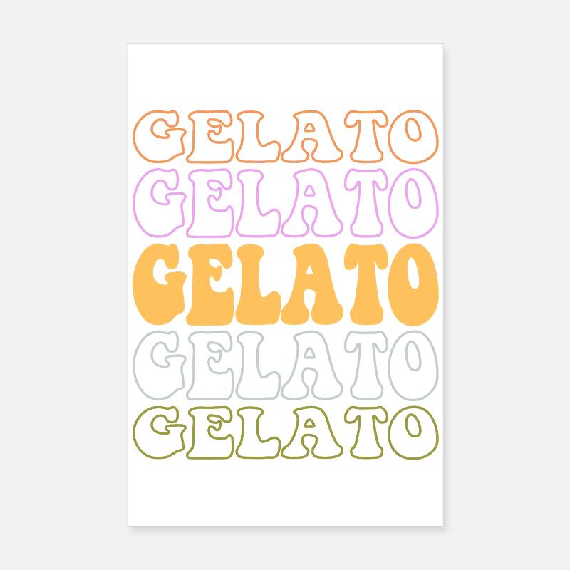 Gelato Eiskrem Poster 20x30 cm