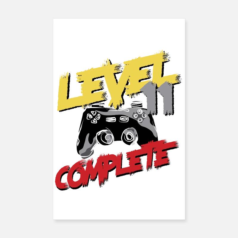 Level Complete Graffiti Controller 11 Year Old bday Poster 8" x 12" (20x30 cm)