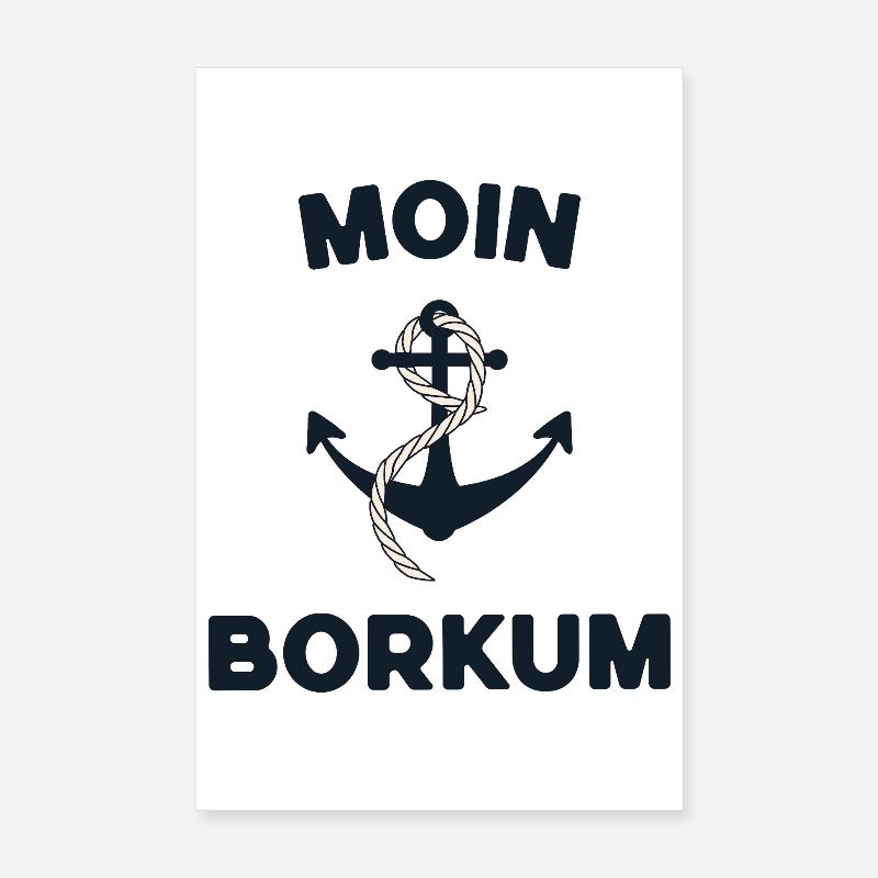 Moin Borkum – Conception d’ancres maritimes Poster 20 x 30 cm