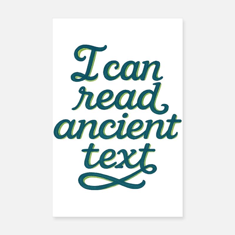 Ancient Script Tee Poster 8" x 12" (20x30 cm)