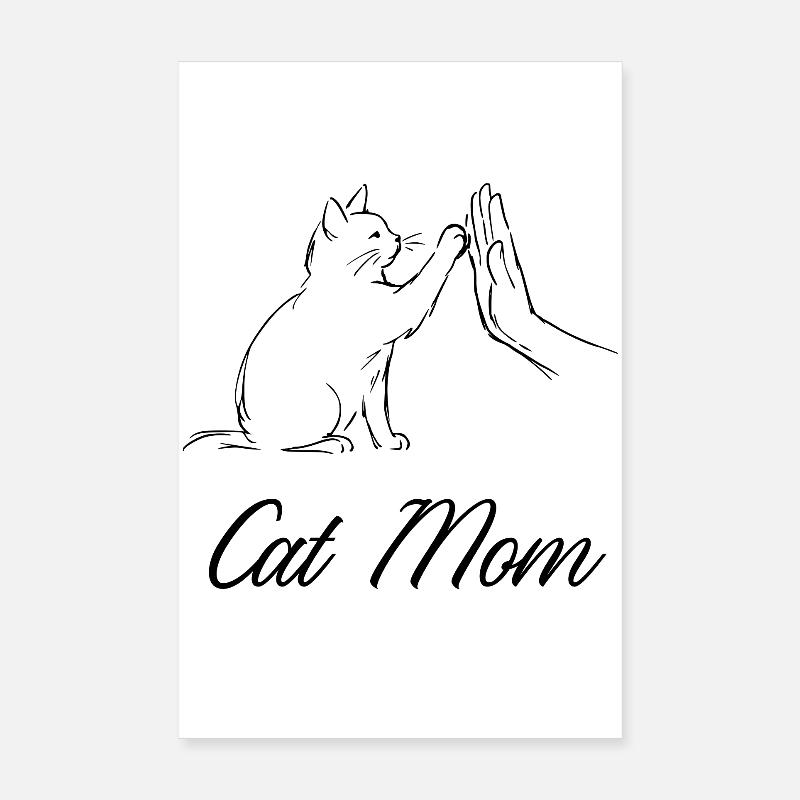 Cat Mom Poster 20x30 cm