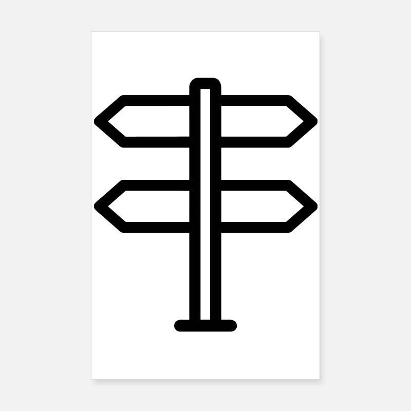 panneau direction Poster 20 x 30 cm