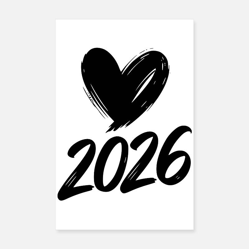 2026 Herz  Poster 20x30 cm