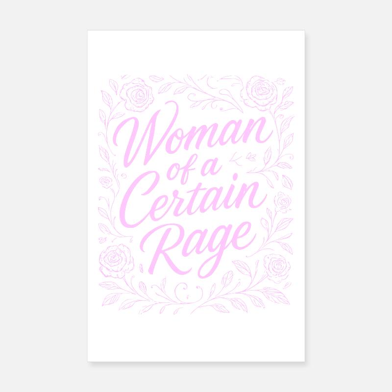 Femme d’une certaine rage Design Rose Poster 20 x 30 cm