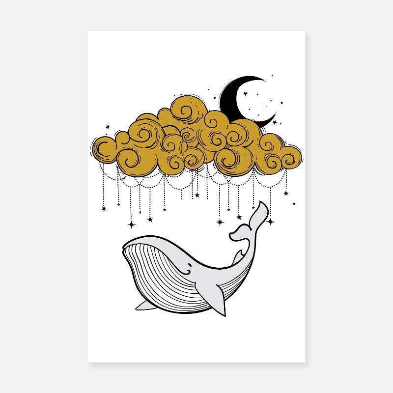La baleine en liberté Poster 20 x 30 cm