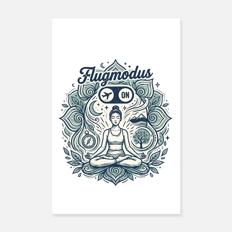 Meditation Flugmodus Poster 20x30 cm