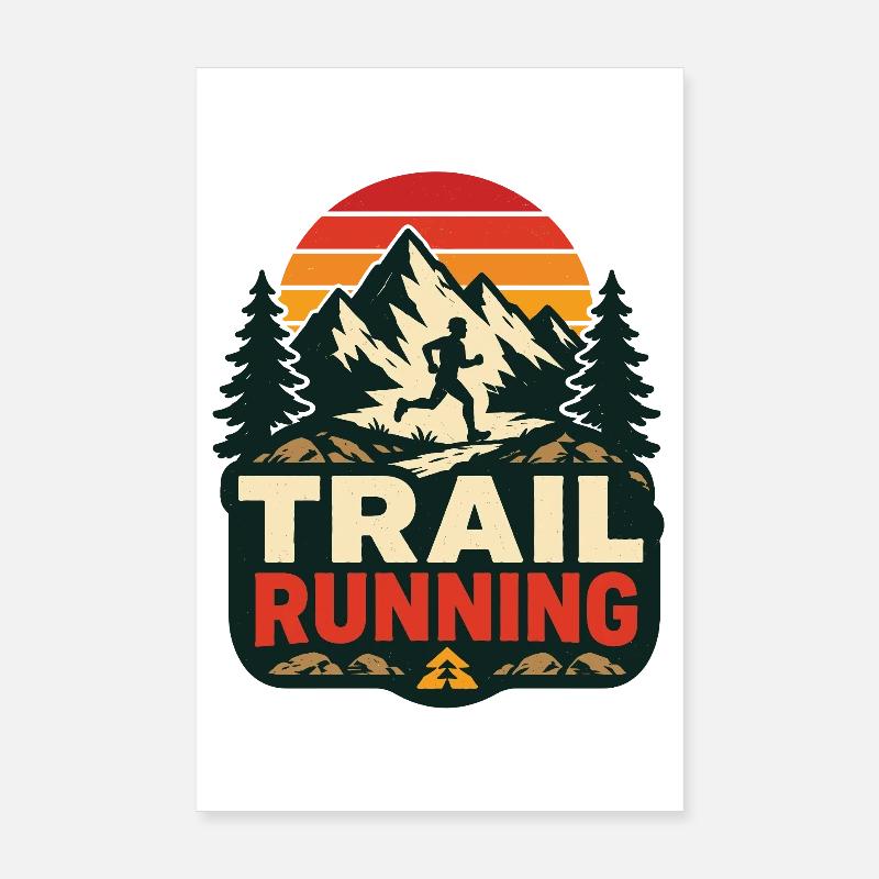 Trail running Poster 20 x 30 cm