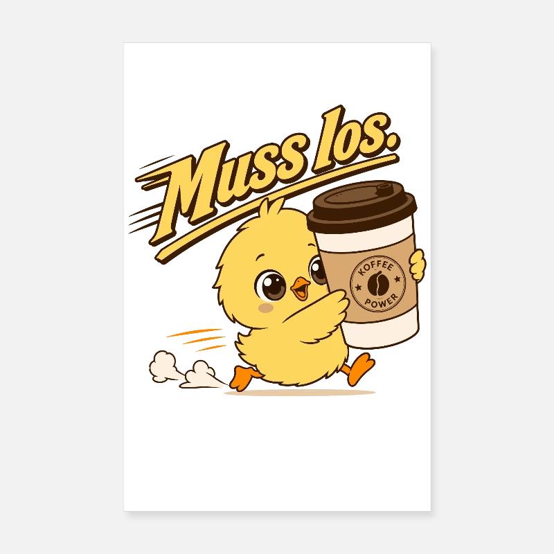 Le café pour les filles doit partir, amateurs de café Poster 20 x 30 cm